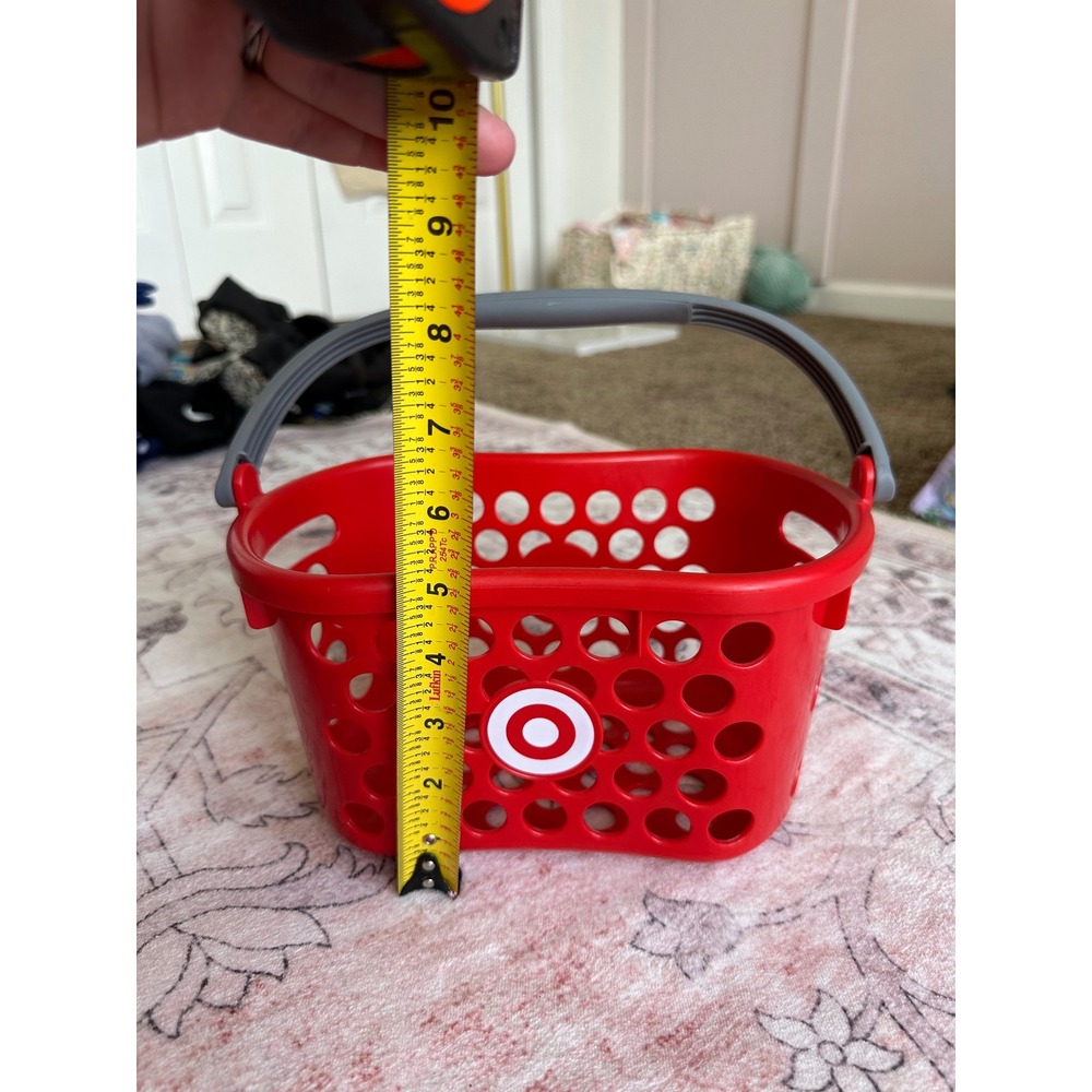 Target Bullseye Mini Shopping Basket Toy Red Jakks Pacific Miniature Pretend - Picture 2 of 4